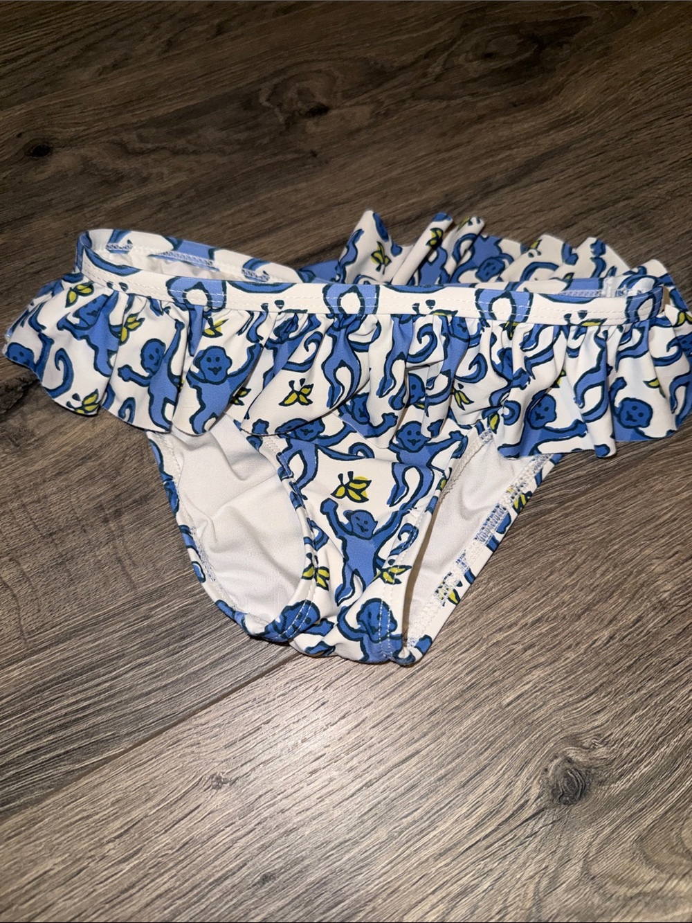 Roller Rabbit White and Blue Kids Swim Shoes with Rabbit Print